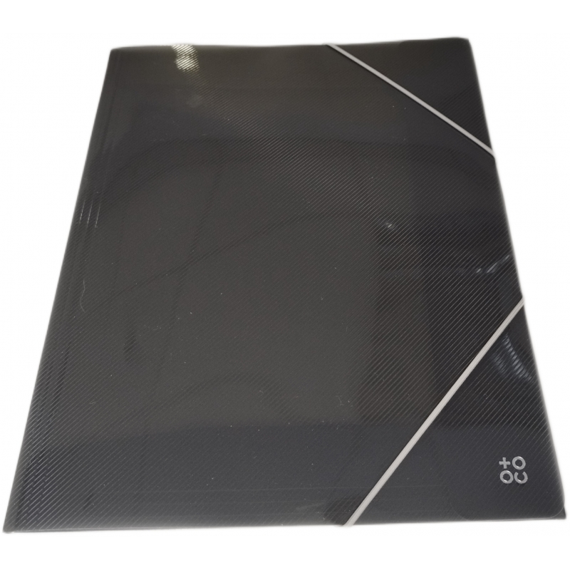 Fascikla PVC sa gumicom A4, 320x246x10mm, providna O+CO dim siva