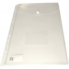 Fascikla pismo sa 11 rupa uspravna, A4, 235x318x10mm O+CO transparent