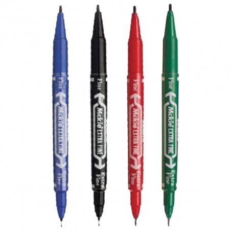 Marker permanentni 0,5/1mm obostrani okrugli vrh Mckie Care Zebra 51861 crni