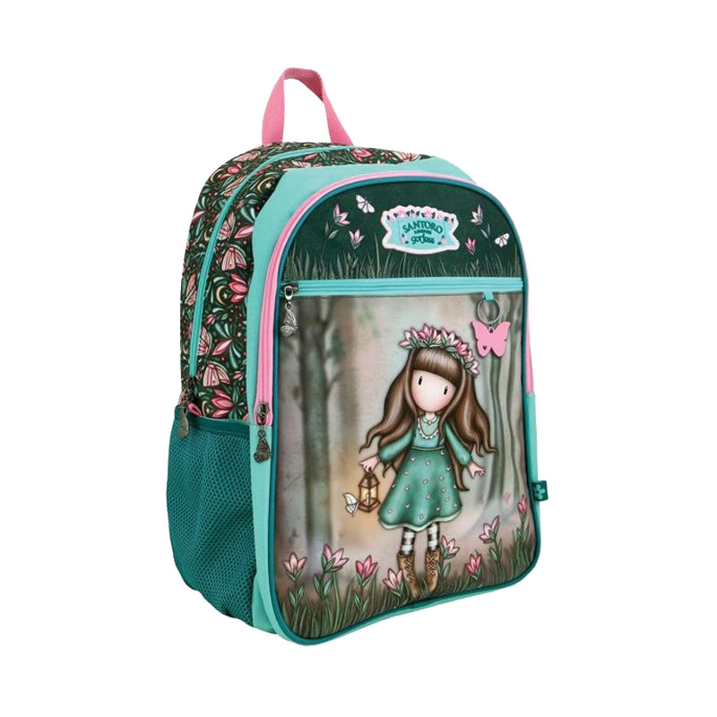 Ranac đački sa ojačanjem Classic 2zipa 1džep Woodland Wildflower Gorjuss 1327GJ04