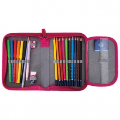 Pernica prazna 1zip 2preklopa AC1 Lo&Ve 24.Astrabag 503023051 crno-roze