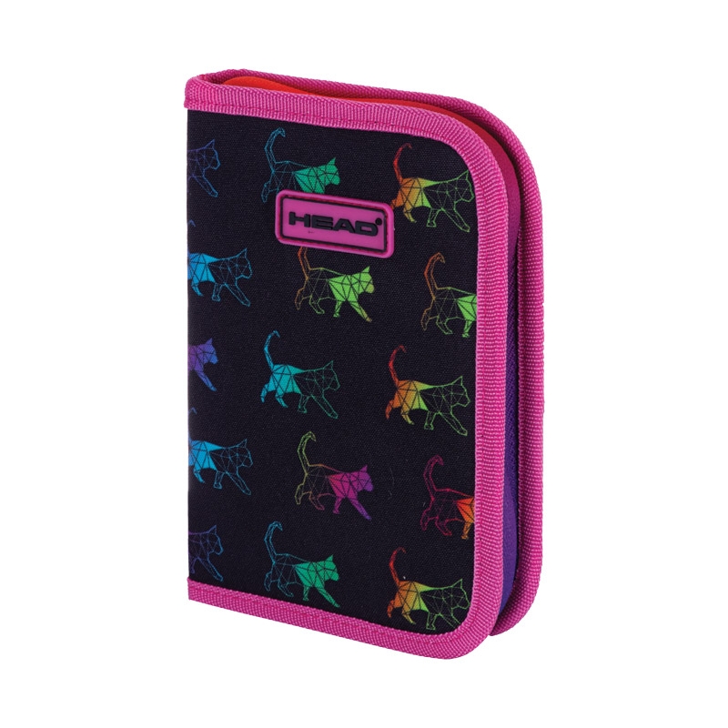Pernica prazna 1zip 2preklopa AC1 Rainbow Kitty 24.Head 503023033 crno-roze