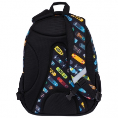 Ranac đački anatomski 3zipa AB330 Skateboards 24.Head 502024127 crno-žuti