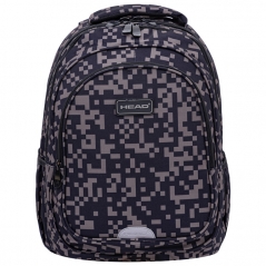 Ranac đački anatomski 2zipa 1džep veći AB300 Grey Bricks 24.Head 502024119 crno-sivi