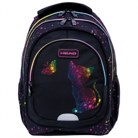 Ranac đački anatomski 3zipa AB330 Golden Effect Rainbow Kitty 25.Head 502025032 crno-roze