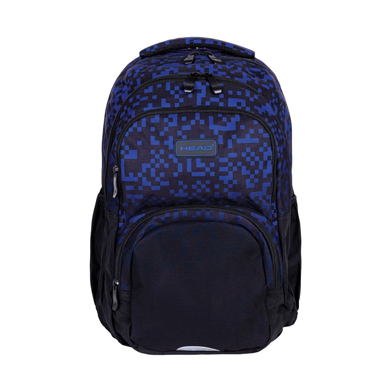 Ranac đački anatomski 3zipa 1džep AB200 Blue Bricks 25.Head 502025049 crno-plavi