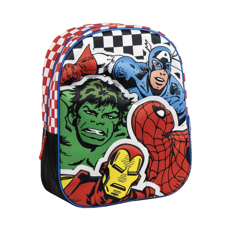 Ranac predškolski 3D Avengers Cerda 2100005872 crno-crveni