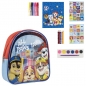 Ranac dečji sa setom za bojenje pk5 Paw Patrol Cerda 2700001591 crveno-plavi