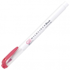 Flomaster obostrani 0,5/4mm Mildliner Brush&Marker Zebra 79130 crveni
