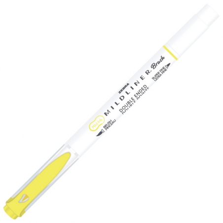 Flomaster obostrani 0,5/4mm Mildliner Brush&Marker Zebra 79150 fluo žuti