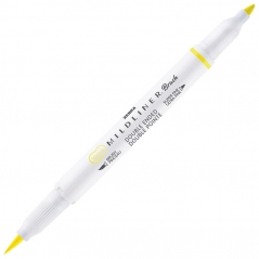 Flomaster obostrani 0,5/4mm Mildliner Brush&Marker Zebra 79150 fluo žuti