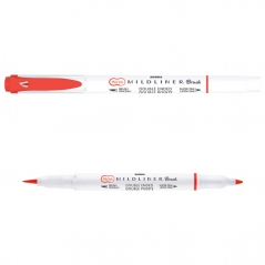 Flomaster obostrani 0,5/4mm Mildliner Brush&Marker Zebra 79490 narandžasti