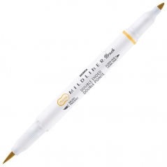 Flomaster obostrani 0,5/4mm Mildliner Brush&Marker Zebra 79350 zlatni