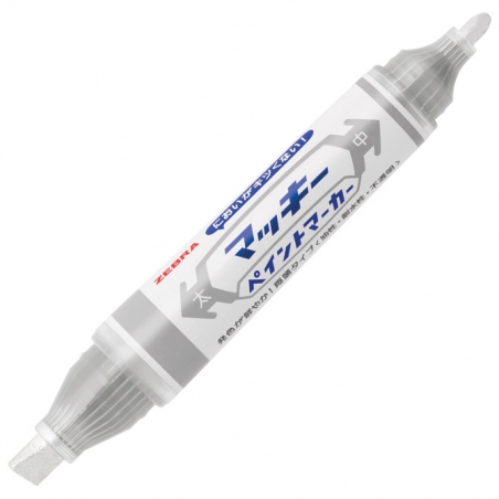 Marker uljani 2/8mm obostrani kosi/okrugli vrh Mckie Paint Zebra 57559 srebrni