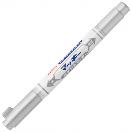 Marker uljani 0,7/1,2mm obostrani kosi/okrugli vrh Mckie Paint Zebra 57579 srebrni