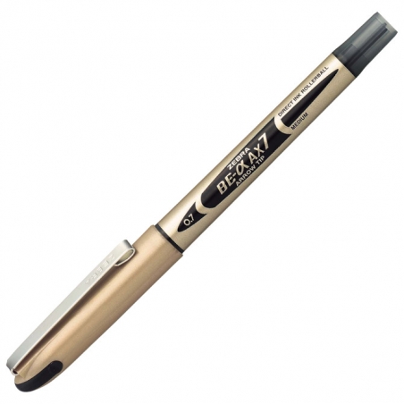 Roler 0,7mm (uložak crni) BE-AAX7 Zebra 15991Z zlatno-crni