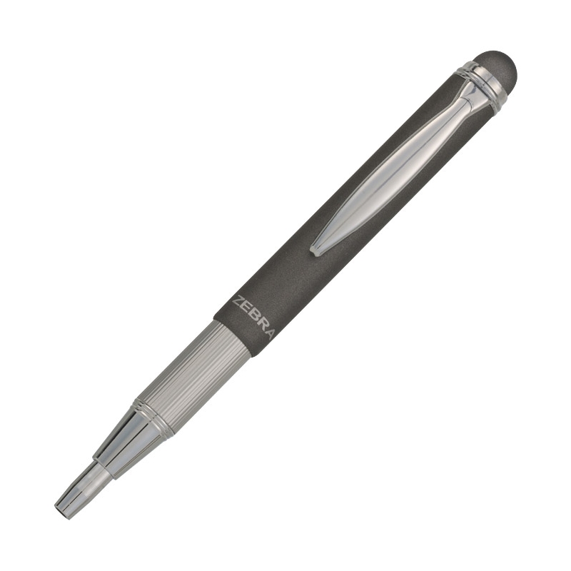 Olovka hemijska teleskopska 0,7mm bez kutije Stylus Metallic Zebra 46619 tamno siva