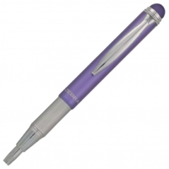 Olovka hemijska teleskopska 0,7mm u poklon kutiji Stylus Metallic Zebra 46618 ljubičasta