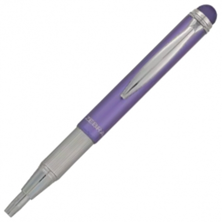 Olovka hemijska teleskopska 0,7mm u poklon kutiji Stylus Metallic Zebra 46618 ljubičasta
