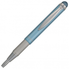 Olovka hemijska teleskopska 0,7mm u poklon kutiji Stylus Metallic Zebra 46616 svetlo plava