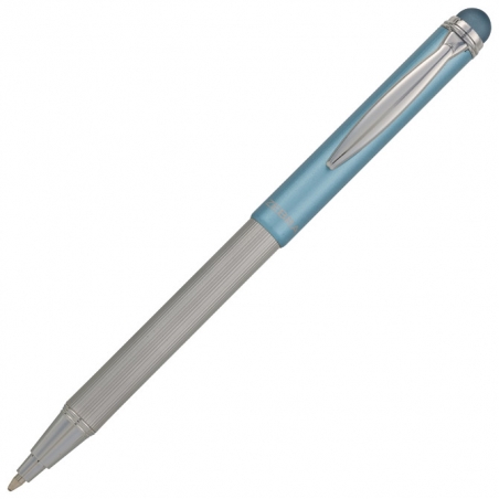 Olovka hemijska teleskopska 0,7mm u poklon kutiji Stylus Metallic Zebra 46616 svetlo plava