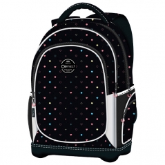 Ranac đački anatomski lagan Cute Pattern Connect 40231 crno-šareni