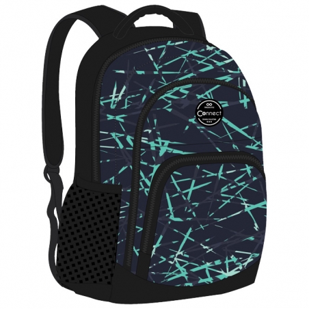 Ranac đački Monochrome Mesh Brave Connect 39211 crno-zeleni