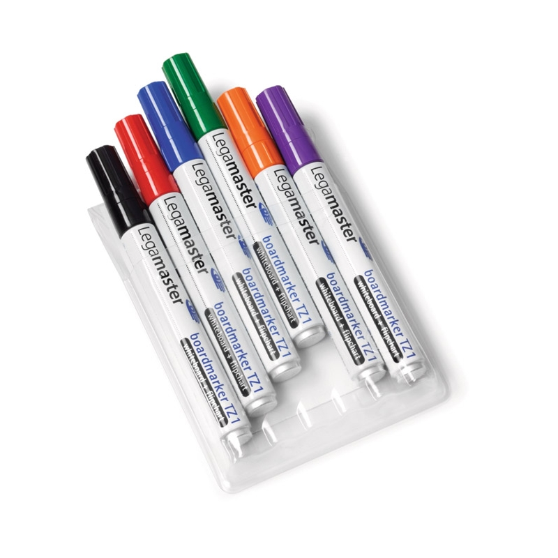 Marker za belu tablu/flipchart okrugli vrh 1,5-3mm TZ1 6boja Legamaster 7-110096