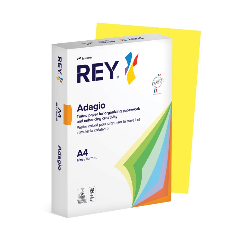 Papir Copy Rey Adagio A4 160g pk250 Sylvamo 66 jarko žuti (yellow)