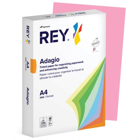 Papir Copy Rey Adagio A4  80g pk500 Sylvamo 05 roze (candy)