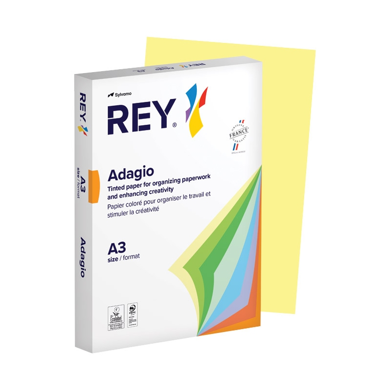 Papir Copy Rey Adagio A3 80g pk500 Sylvamo 49 žuti banana (canary)