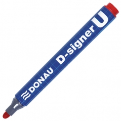 Marker permanentni 2-4mm okrugli vrh D-signer U Donau 7371001-04PL crveni