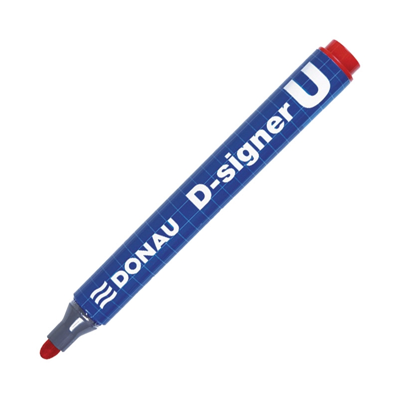 Marker permanentni 2-4mm okrugli vrh D-signer U Donau 7371001-04PL crveni
