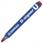 Marker permanentni 2-4mm okrugli vrh D-signer U Donau 7371001-04PL crveni