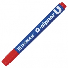 Marker permanentni 2-4mm okrugli vrh D-signer U Donau 7371001-04PL crveni