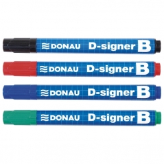 Marker za belu tablu okrugli vrh 2-4mm D-signer B Donau 7372001-04PL crveni