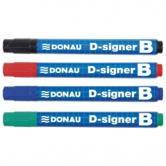 Marker za belu tablu okrugli vrh 2-4mm D-signer B Donau 7372001-06PL zeleni