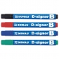 Marker za belu tablu okrugli vrh 2-4mm D-signer B Donau 7372001-10PL plavi