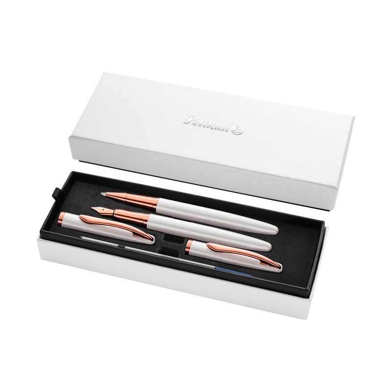 Set nalivpero+roler Jazz Noble Elegance+poklon kutija G25 Pelikan 826907 biserno beli