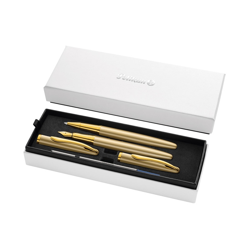 Set nalivpero+roler Jazz Noble Elegance+poklon kutija G25 Pelikan 826921 zlatni