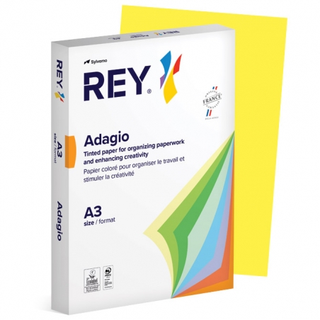 Papir Copy Rey Adagio A3  80g pk500 Sylvamo 66 jarko žuti (yellow)