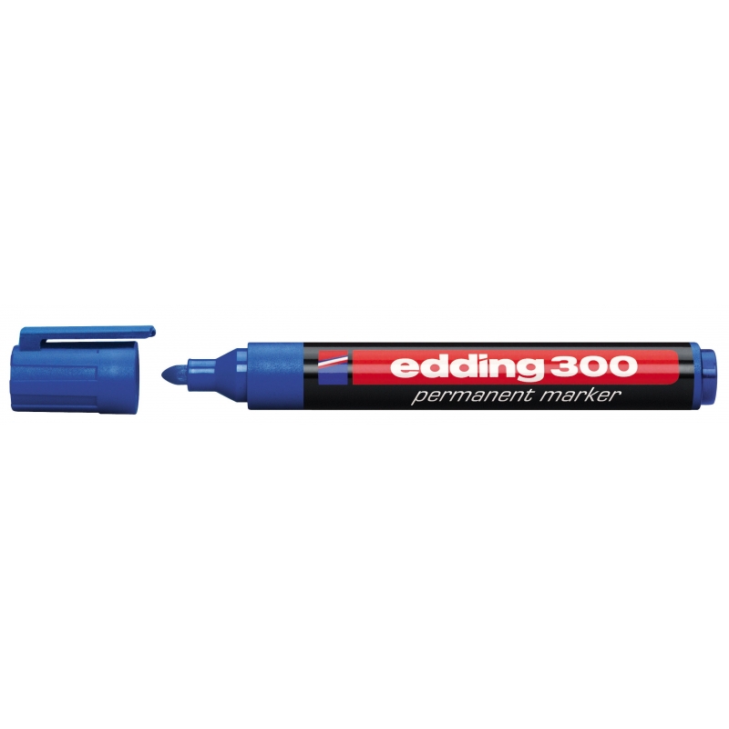 Marker permanent E-300 1,5-3mm, industrijsko pakovanje Edding plava