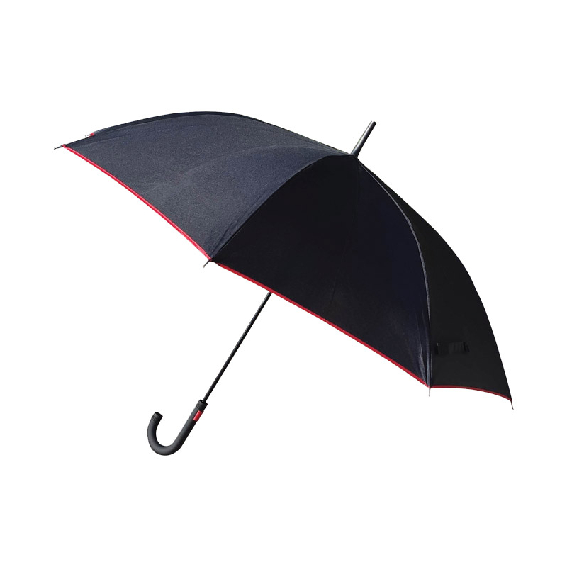 Kišobran automatik sa gumiranom ručkom 8 panela H-1001 Kumulus SHA.44316 crni-rub crveni