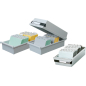 Kutija za indexne kartice 1/800 A7, dve pregrade Han siva