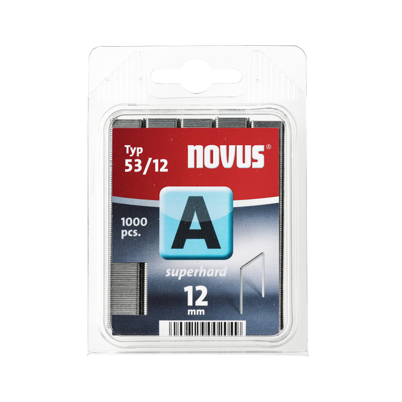 Klamerice Novus 53/12 čelične tip A, 1/1000 Novus