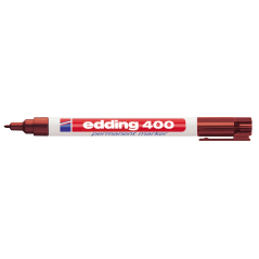 Marker permanent E-400 1mm Edding braon