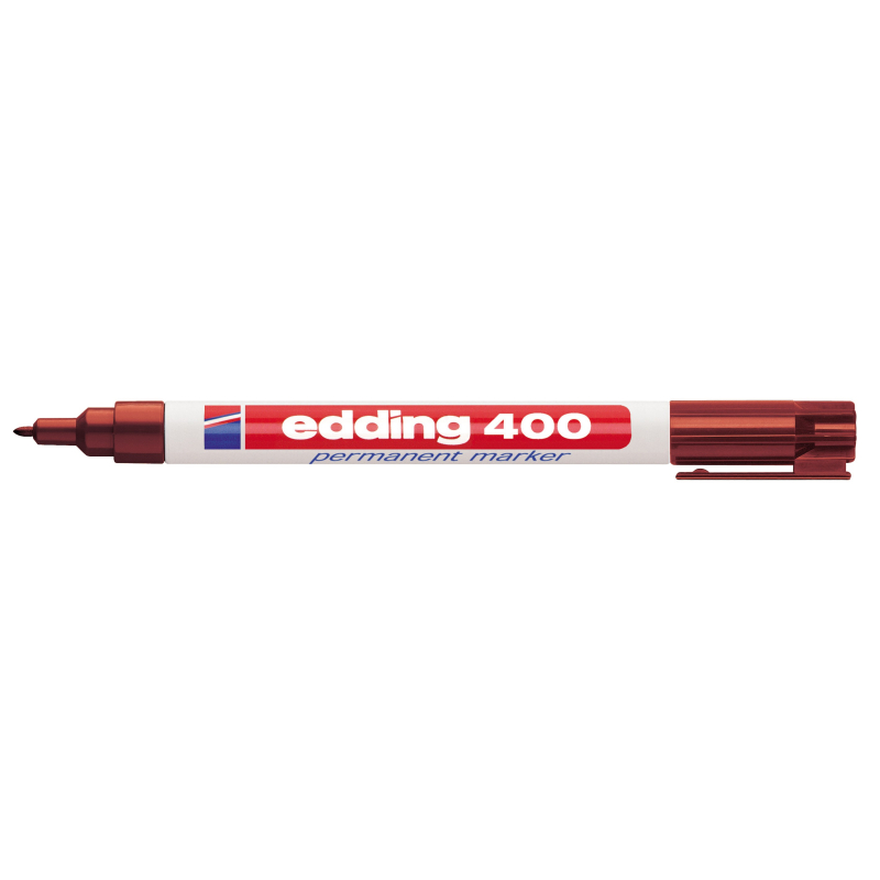 Marker permanent E-400 1mm Edding braon