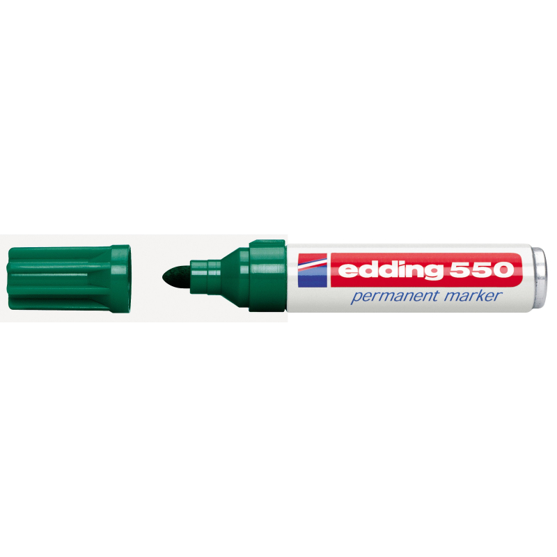 Marker permanent E-550 3-4mm Edding zelena