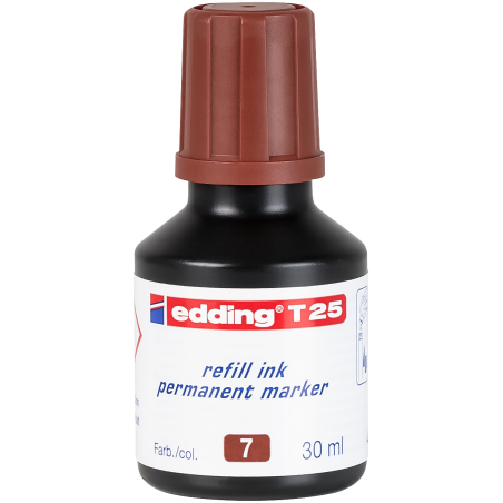 Refil za markere E-T25, 30ml Edding braon
