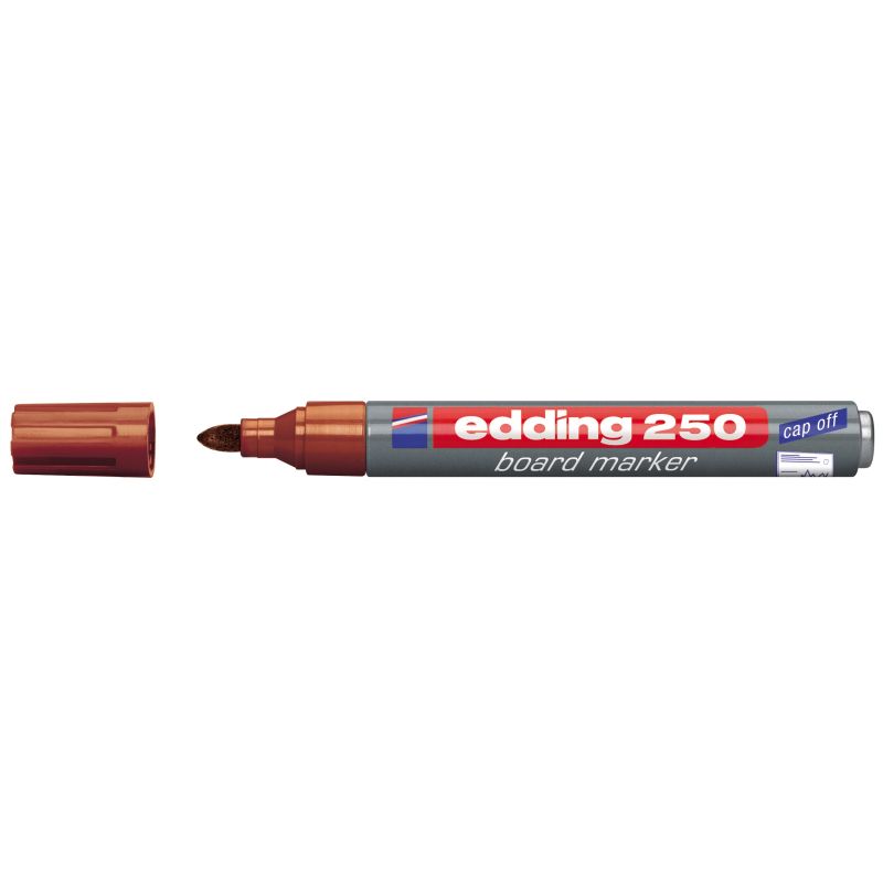Marker za belu tablu 250 1,5-3mm, cap-off Edding braon